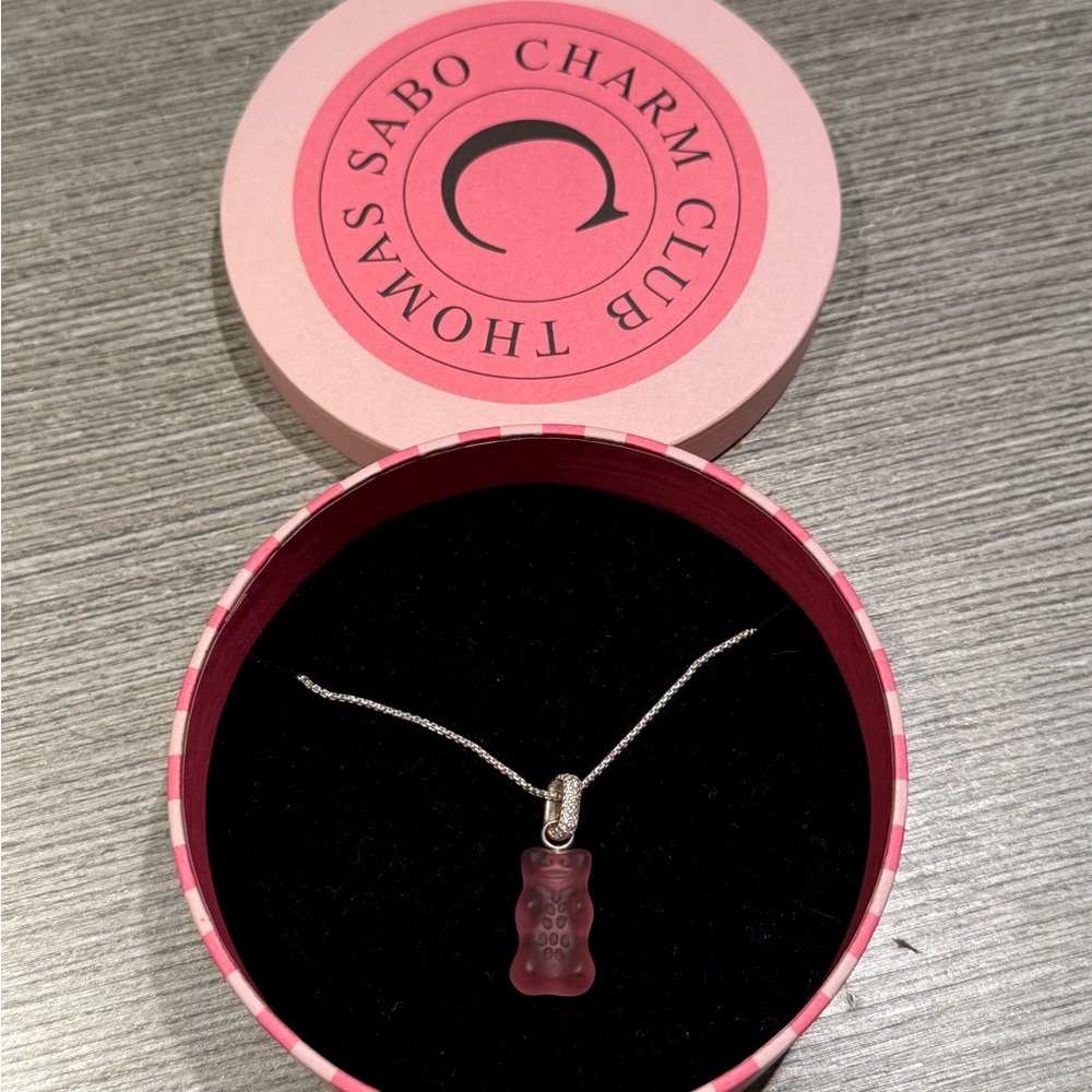 Thomas Sabo Pink Bear Pendant Necklace